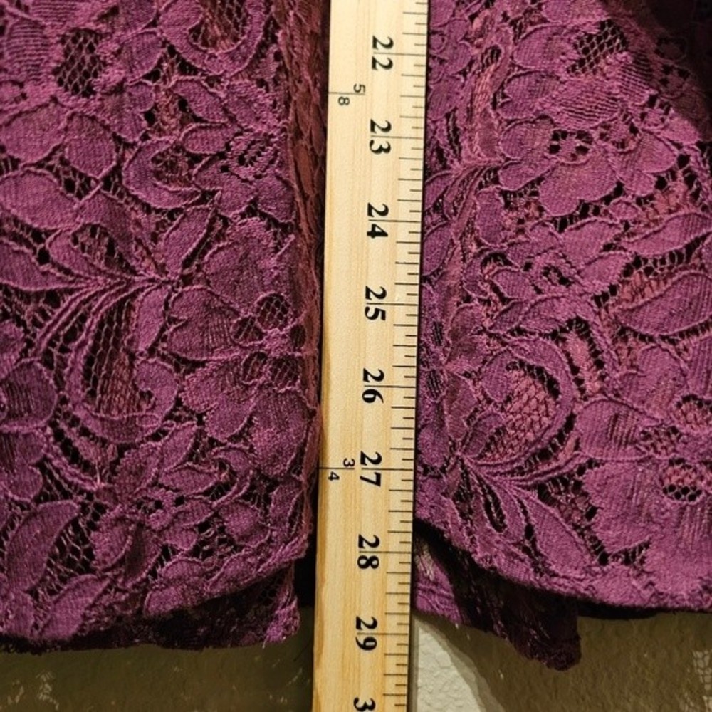 White House Black Market Lace Dress Purple Size 0 - Picture 5 of 8